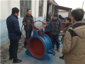 河北衡水客戶來(lái)偉恒閥門(mén)廠家考察煤氣專用蝶閥、煤氣盲板隔斷閥等煤氣專用閥門(mén)